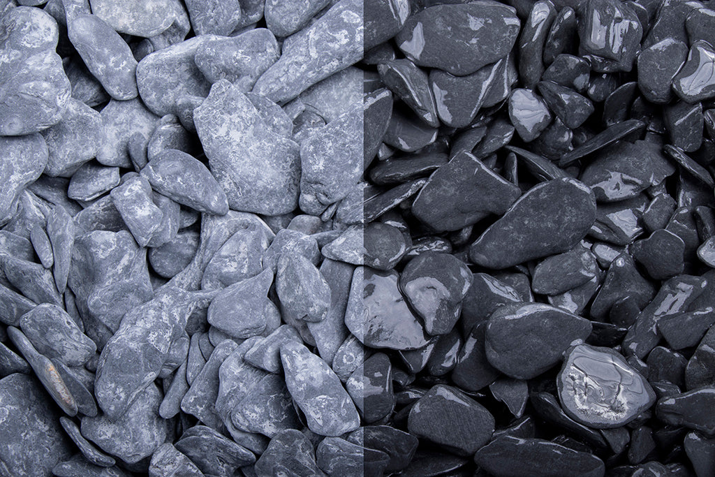 Canadian Slate schwarz 15-30 mm Steine getrommelt (10179)