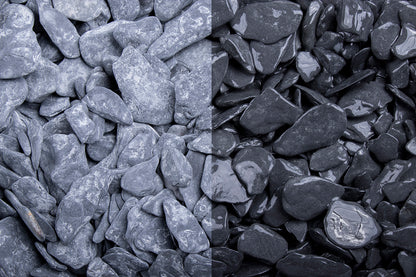 Canadian Slate schwarz 15-30 mm Steine getrommelt (10179)